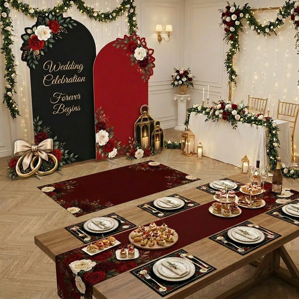 Forever Begins Wedding Backdrop Set 5
