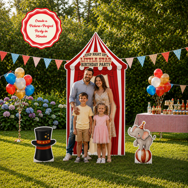 Circus Birthday Backdrop Set 5
