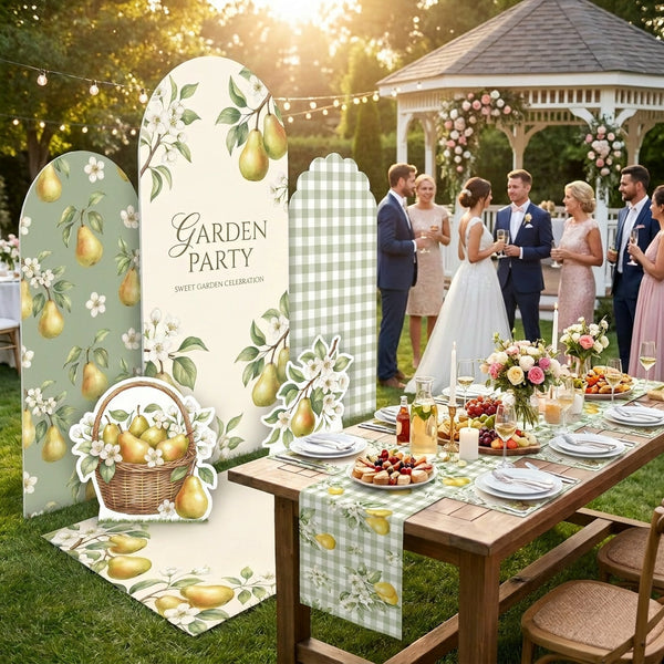 Garden Party Pear Backdrop Set 4