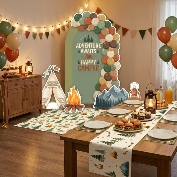 Happy Camper Backdrop Set 4