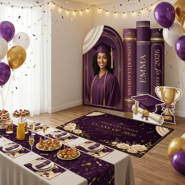 Personalized Graduation Backdrop Set 4