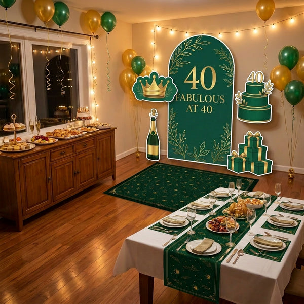 Fabulous at 40 Birthday Backdrop Set 3