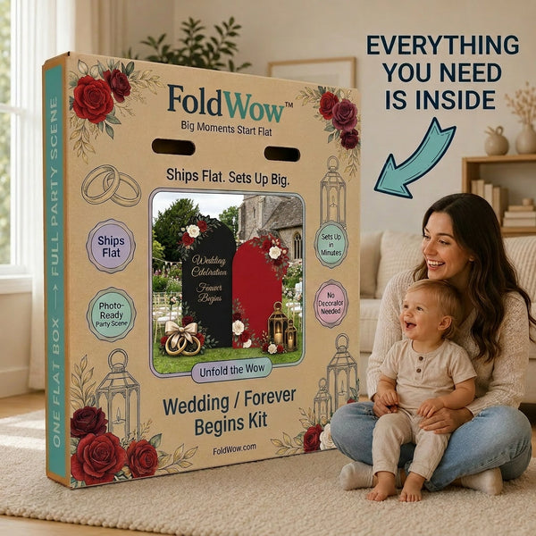 Forever Begins Wedding Backdrop Set 6