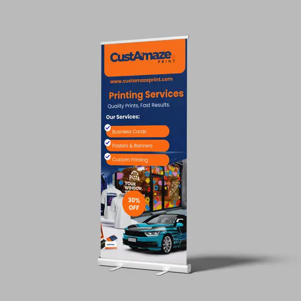 Custom retractable banner stand – pull up banner printing for trade show display