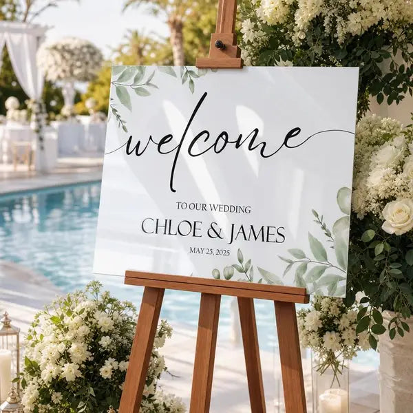 Greenery Eucalyptus Wedding Sign 4