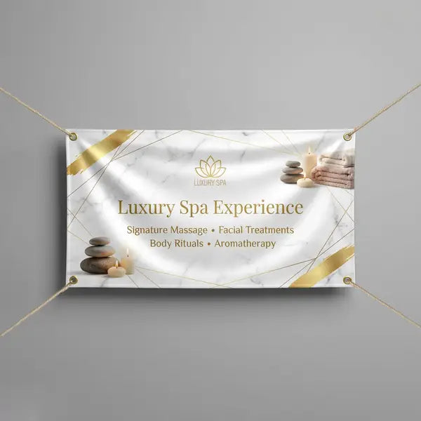 Custom indoor banner printing for weddings and special events Florida
