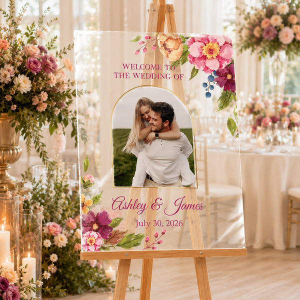 Garden Floral Wedding Sign 4