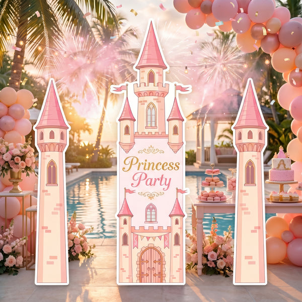 Princess Party Castle Backdrop Set 1