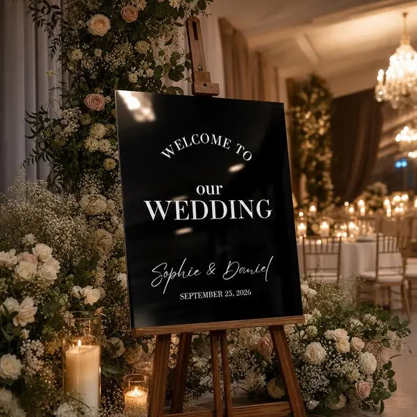 Modern Typography Wedding Sign 3