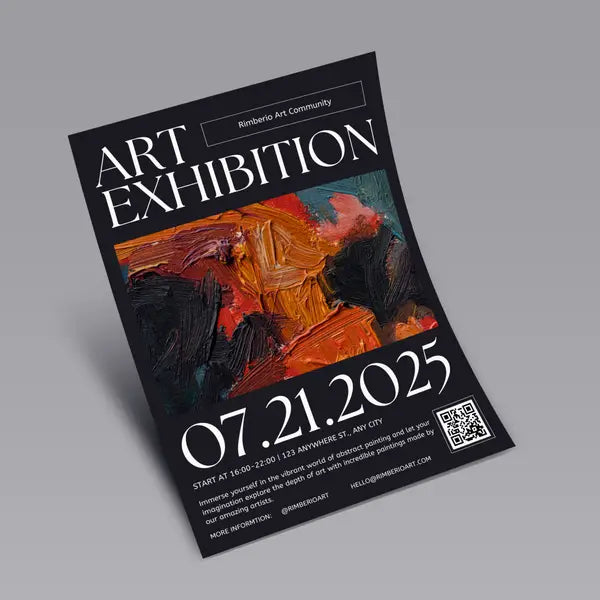 art event flyer printing design with modern layout