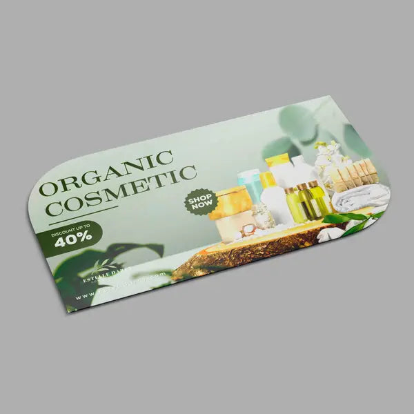 Leaf flyer for beauty and spa branding with elegant organic style
