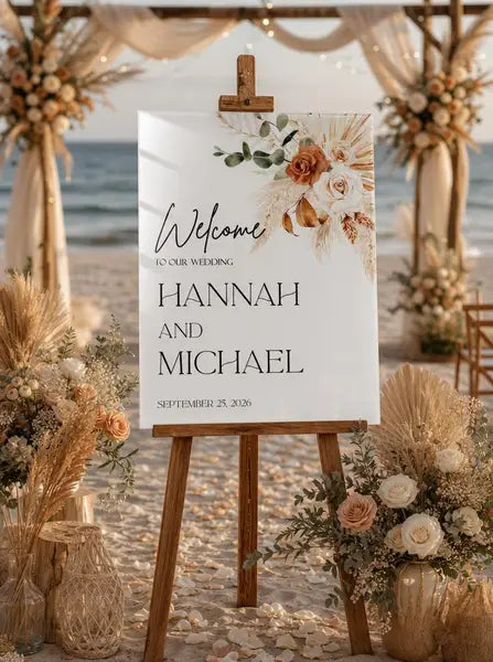 Boho Terracotta Wedding Sign 1