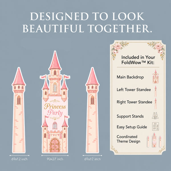 Princess Party Castle Backdrop Set 3