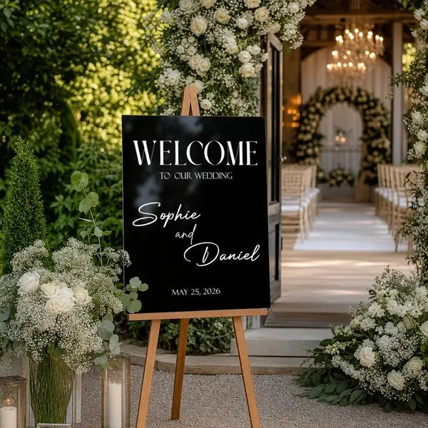 Modern Typography Wedding Sign 5
