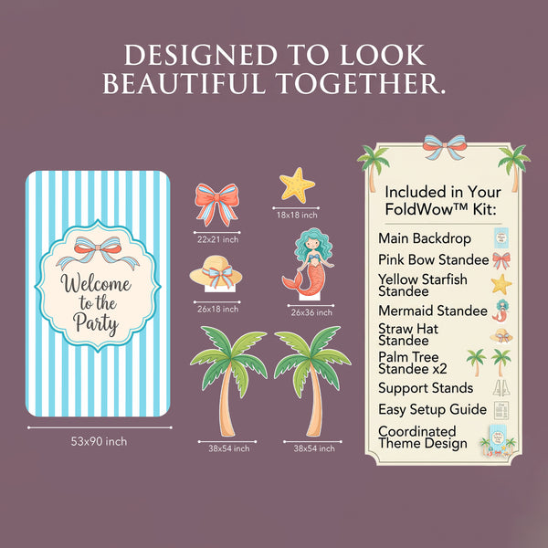 Welcome to the Party Beach Backdrop Set 2