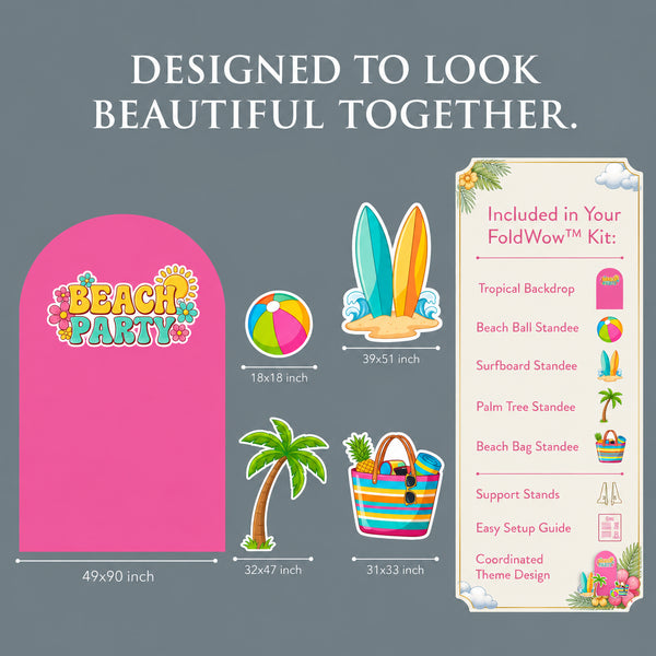 Beach Party Backdrop Set 3