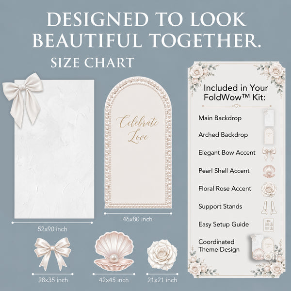 Pearl & Rose Wedding Backdrop Set 2
