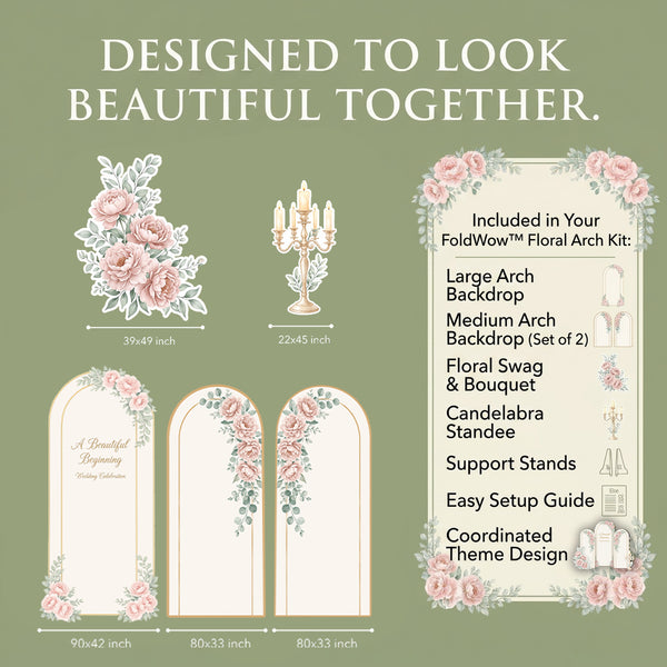 Blush Peony Wedding Backdrop Set 2