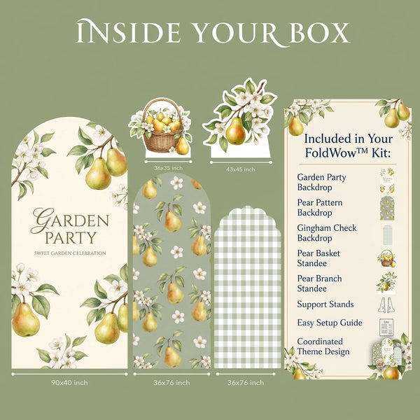 Garden Party Pear Backdrop Set 2