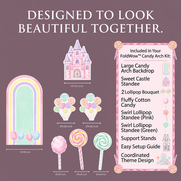 Candyland Rainbow Backdrop Set 2