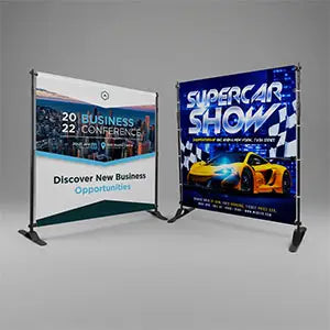 Step and Repeat Banner Stand with Custom Backdrop