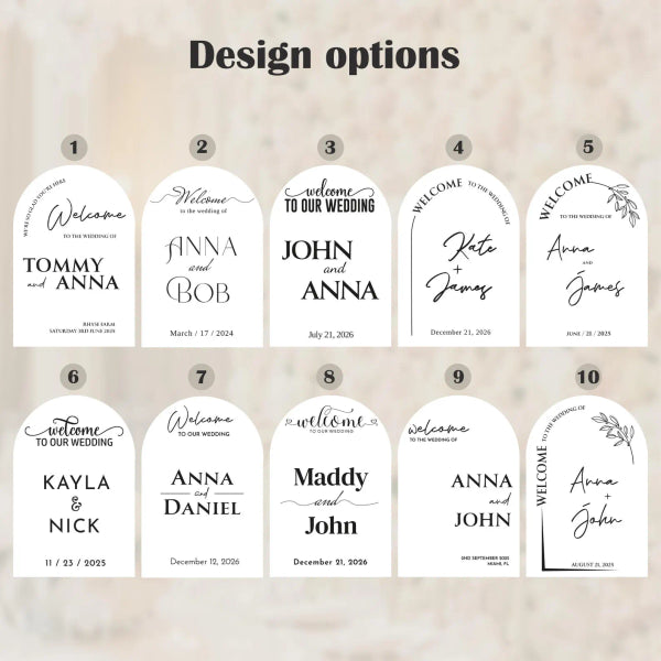Minimalist Acrylic Wedding Sign 3