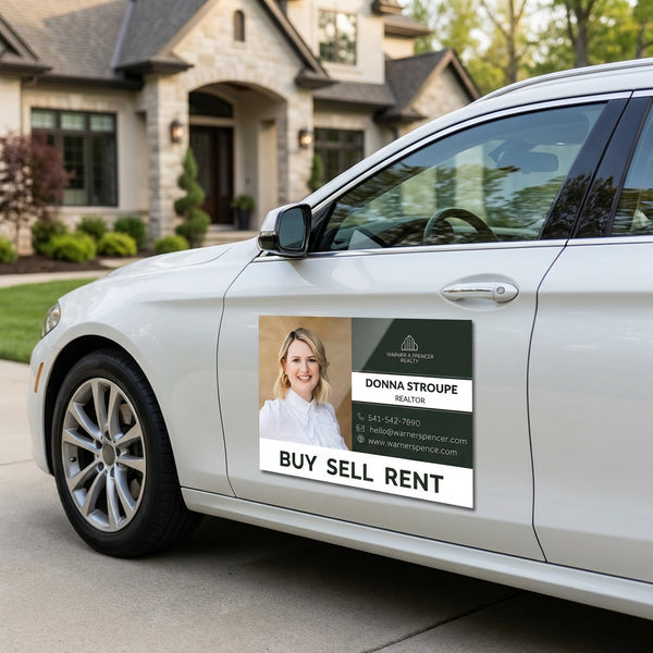 Real Estate Agent Car Magnet Advertising Example