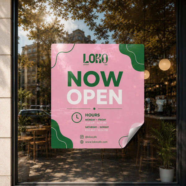 Grand Opening Window Decals