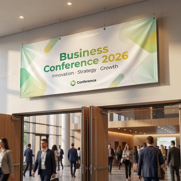 Indoor banner printing for business conferences and trade shows Florida