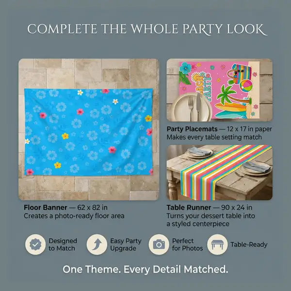Beach Party Backdrop Set 2