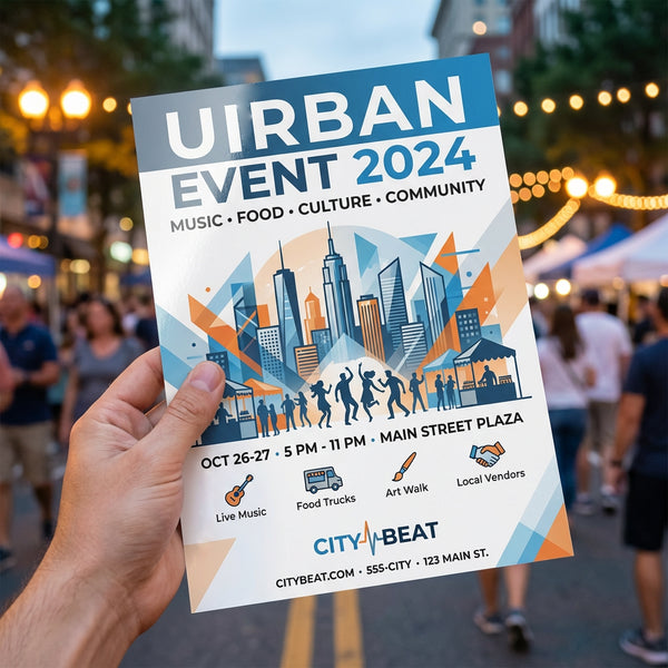 urban event flyer printing for city promotions