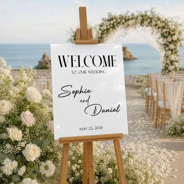 Modern Typography Wedding Sign 1