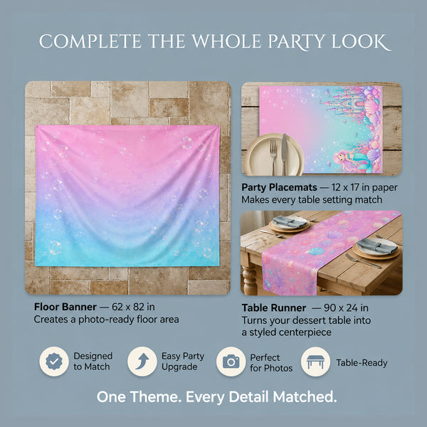 Magical Ocean Party Backdrop Set 2
