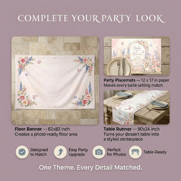 Baby in Bloom Backdrop Set 4