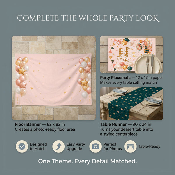 Happy Birthday Elegant Backdrop Set 3