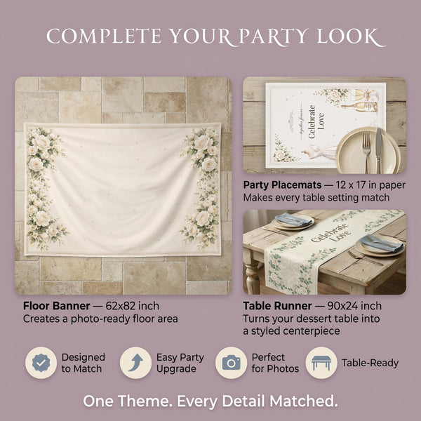 Celebrate Love Wedding Backdrop Set 3