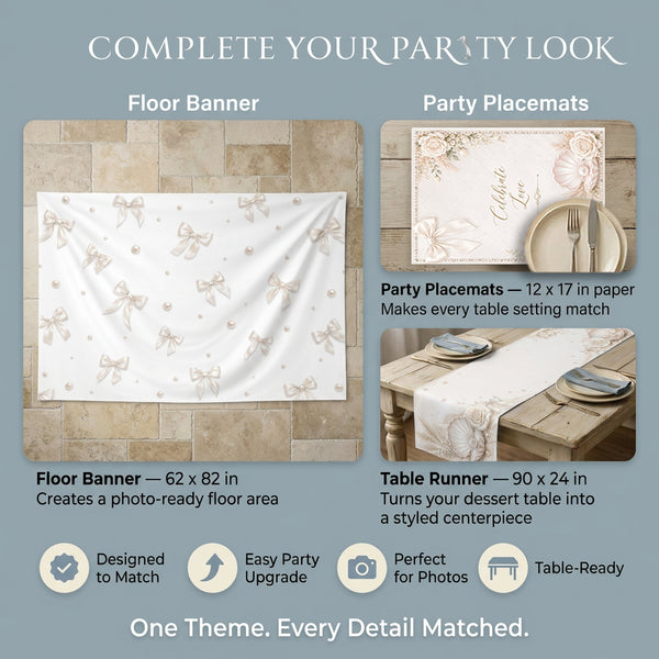 Pearl & Rose Wedding Backdrop Set 3