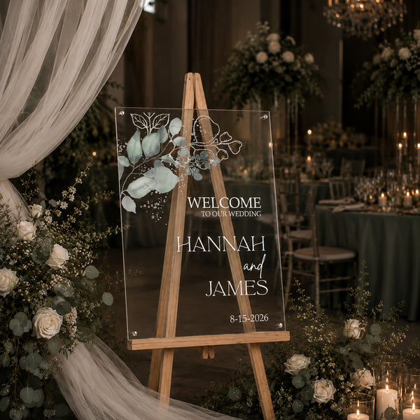 Sage Green Wedding Welcome Sign 3