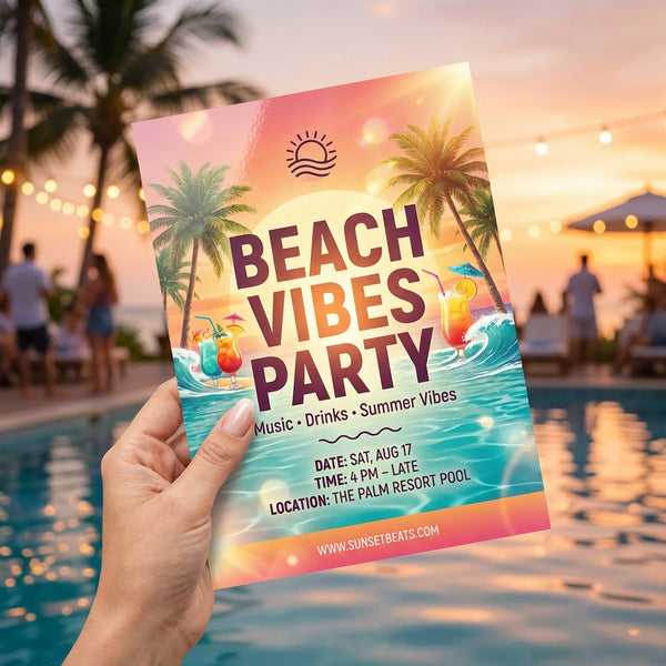 Beach Party Club Flyers – Custom Printing