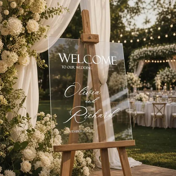 Modern Typography Wedding Sign 2