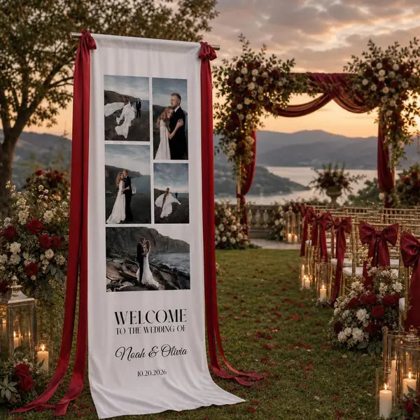 Photo Fabric Wedding Sign 2