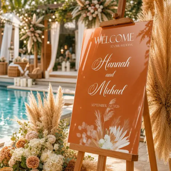 Boho Terracotta Wedding Sign 4