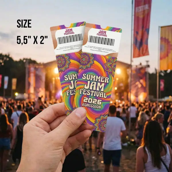 Standard Ticket Size 5.5" x 2"