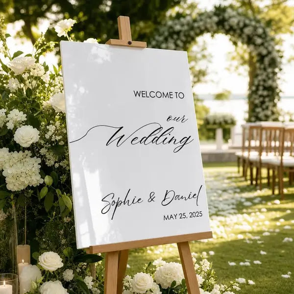 Modern Typography Wedding Sign 4