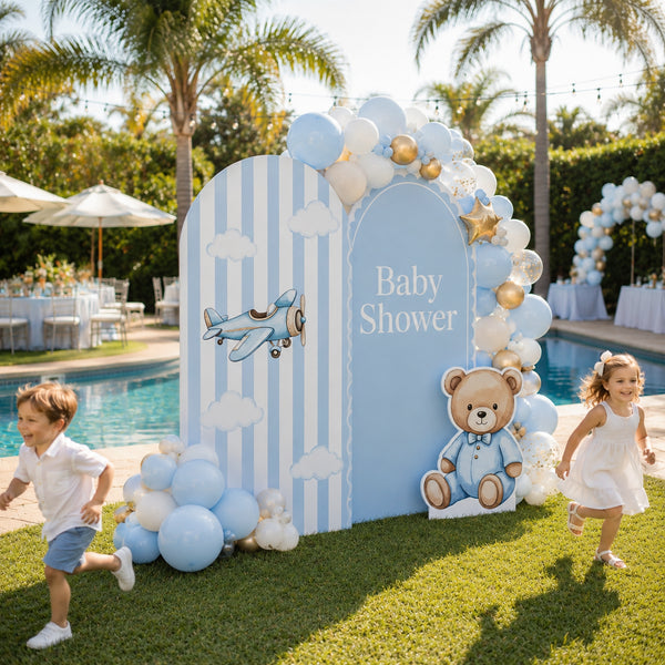 Little Teddy Backdrop Set outdoor pool party baby shower decoration