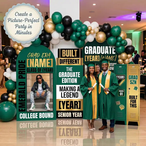 Personalized Graduation Backdrop Set with Photo 6