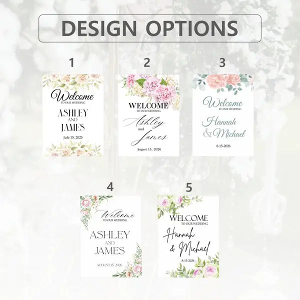 Watercolor Floral Wedding Sign 7