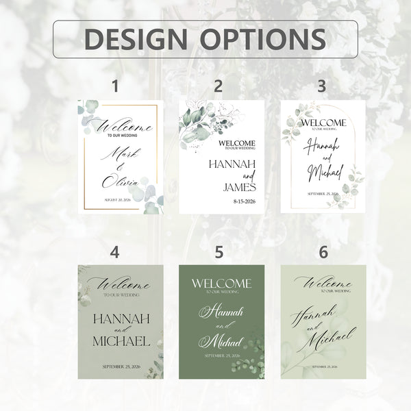 Sage Green Wedding Welcome Sign 6
