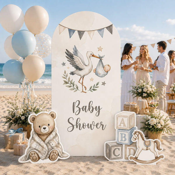 Vintage Stork Backdrop Set 10