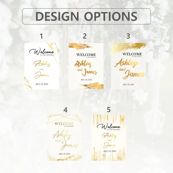 Gold Foil Elegant Wedding Sign 8